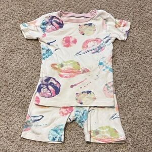 Burt’s Bees Baby Short Sleeve & Shorts Pajama Set 100% Organic Cotton Size 3T